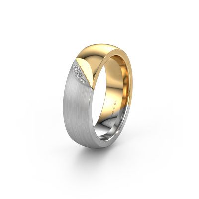 Alliance WH2007L 585 or blanc diamant synthétique ±6x2 mm