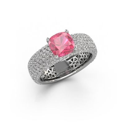 Verlobungsring Darcy 950 Platin Pink Saphir 7 mm