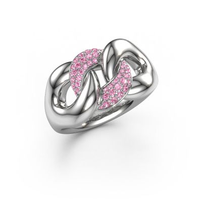 Ring Kylie 2 11mm 950 Platin Pink Saphir 0.8 mm