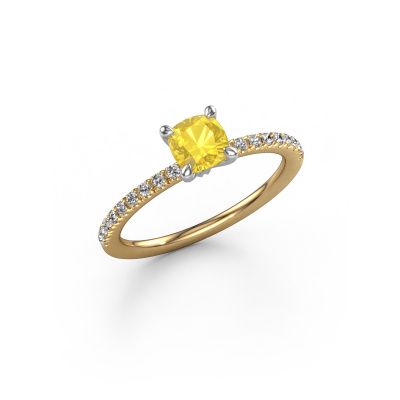 Bague de fiançailles Crystal CUS 2 585 or jaune saphir jaune 5 mm