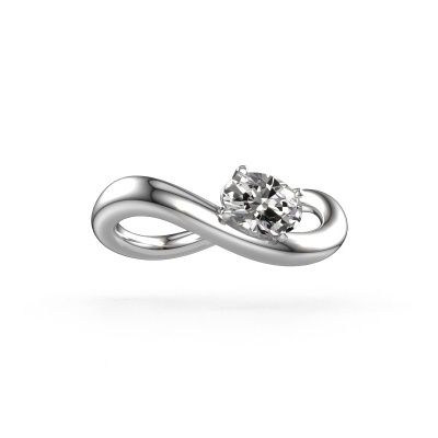 Bague de fiançailles Chloe OVL 950 platine diamant 0.80 crt