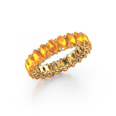 Stackable ring Heddy OVL 3x5 585 gold citrin 5x3 mm