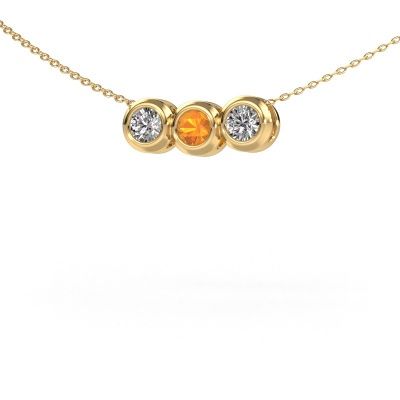 Necklace Kim 3 585 gold citrin 4 mm