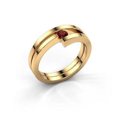 Ring Nikia 585 gold garnet 3.4 mm