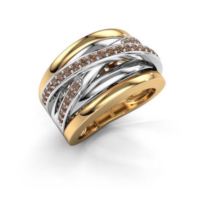 Ring Clair 3 585 goud bruine diamant 0.495 crt