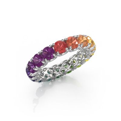 Ring Estee 4.0 585 white gold Rainbow sapphire 1 4 mm