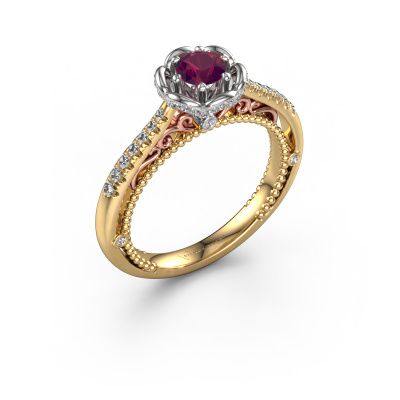 Engagement ring Abbey 585 gold rhodolite 4.2 mm