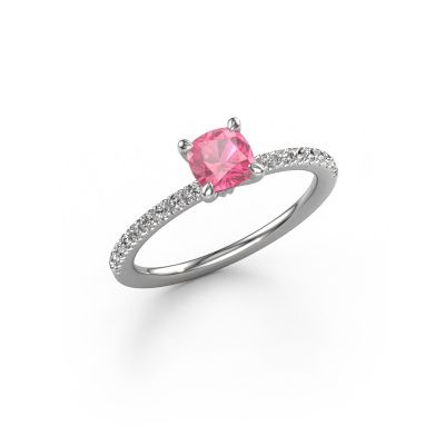 Verlobungsring Crystal CUS 2 585 Weißgold Pink Saphir 5 mm