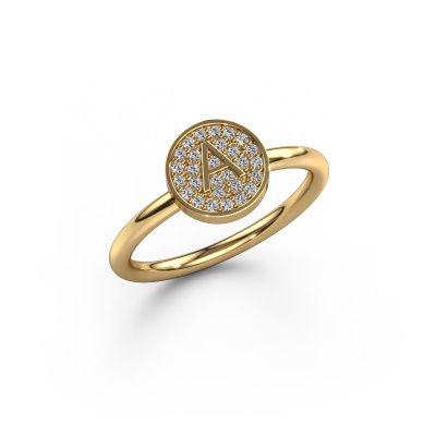 Ring Initial ring 021 585 gold zirconia