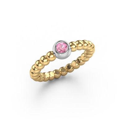 Stackable ring Dini 585 gold pink sapphire 3 mm