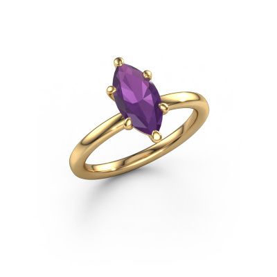 Engagement ring Simone MRQ 1 585 gold amethyst 11x5.5 mm