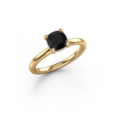 Engagement ring Simone CUS 2 585 gold black diamond 1.56 crt