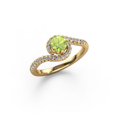 Engagement ring Elli 585 gold peridot 5 mm