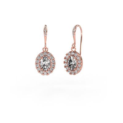 Pendants d'oreilles Jorinda 2 585 or rose diamant synthétique 1.99 crt