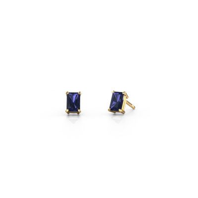 Clous d'oreilles Sam RAD 585 or jaune saphir 6x4 mm
