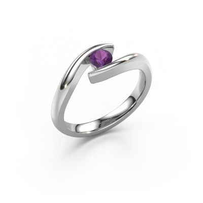 Engagement ring Alaina 950 platinum amethyst 4 mm