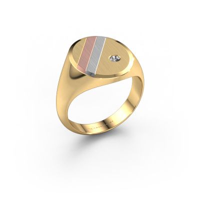 Siegelring Wesley 4 585 Gold Zirkonia 2.5 mm