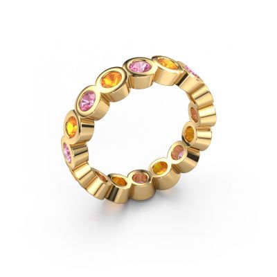 Stackable ring Edwina 3 585 gold pink sapphire 3 mm
