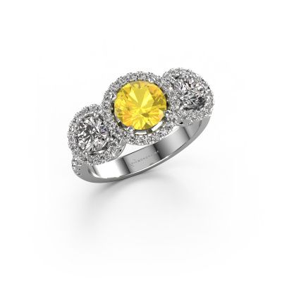 Ring Lacie 950 platinum yellow sapphire 6.5 mm
