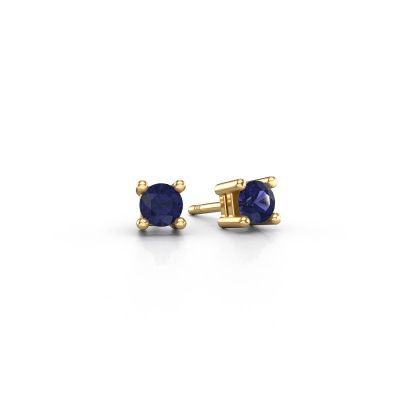 Clous d'oreilles Eline 585 or jaune saphir 5 mm