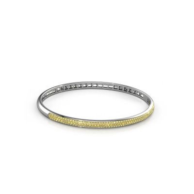 Bangle Emely 4mm 585 white gold yellow sapphire 1.1 mm