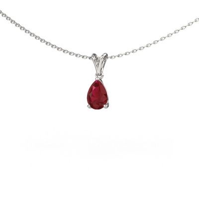 Pendant Sam PER 950 platinum ruby 7x5 mm