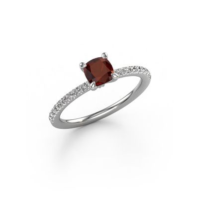 Engagement ring Crystal CUS 2 950 platinum garnet 5 mm