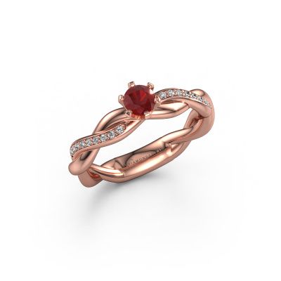 Engagement ring Page 585 rose gold ruby 5.4 mm