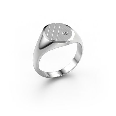 Siegelring Wesley 2 950 Platin Zirkonia 2 mm