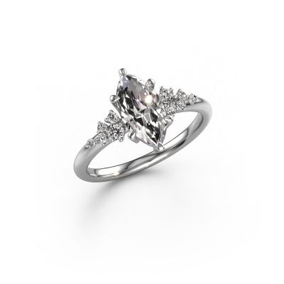 Engagement ring Royce MRQ 950 platinum lab grown diamond 1.25 crt