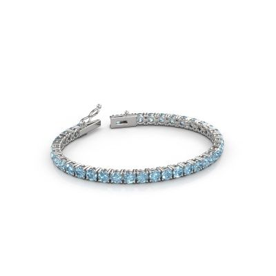 Tennis bracelet Shirley 4.2 lab diamond 585 white gold blue lab grown diamond 4.2 mm