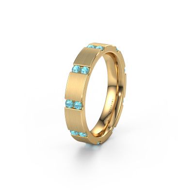 Bague de mariage WH2132L14BM 585 or jaune topaze bleue ±4x2.2 mm