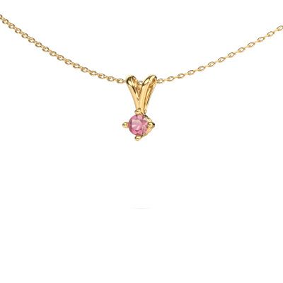 Pendant Jannette 585 gold tourmaline pink 4 mm