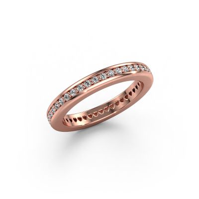 Stackable ring Elvire 3 585 rose gold lab-grown diamond 0.48 crt
