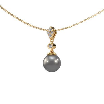 Pendant Marna 585 gold grey pearl 8 mm