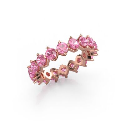 Vorsteckring Janie 3.4mm 585 Roségold Pink Saphir 3.4 mm