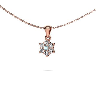 Pendant Chantal 585 rose gold aquamarine 2.4 mm