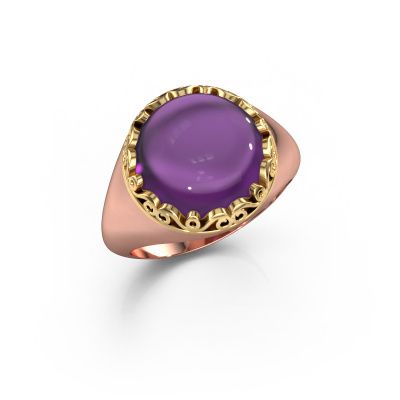 Ring Birgit 585 rose gold amethyst 6 mm