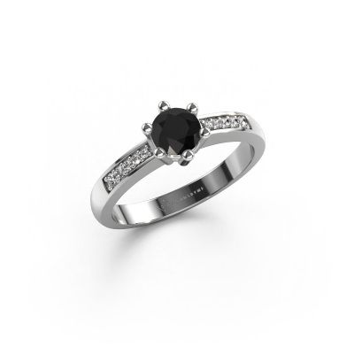 Verlobungsring Luna 2 950 Platin Schwarz Diamant 0.60 crt
