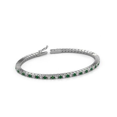 Tennis bracelet Karin 2.4 mm 585 white gold emerald 2.4 mm