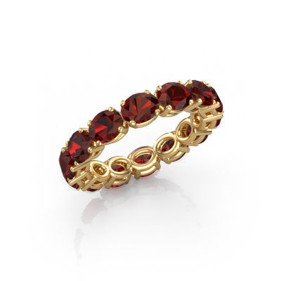Ring Vivienne OVL 5x4 585 gold garnet 5x4 mm