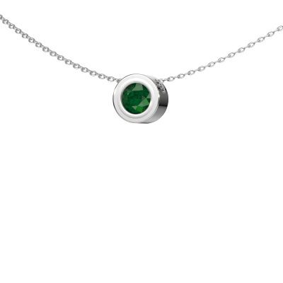 Pendant Ise 950 platinum emerald 5 mm