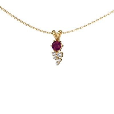 Pendant Royce 585 gold rhodolite 4 mm