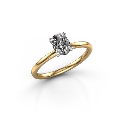 Engagement ring Crystal OVL 1 585 gold lab-grown diamond 0.70 crt