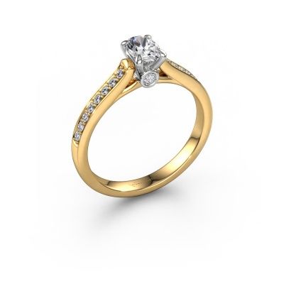 Engagement ring Valorie ovl 2 585 gold lab-grown diamond 0.40 crt