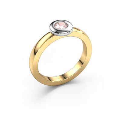 Ring Iris 585 gold morganite champagne 4 mm