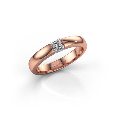 Ring Rianne 1 585 rosé goud zirkonia 3 mm