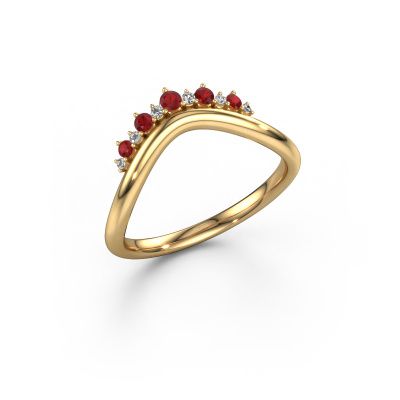 Bague superposable Lyla B 585 or jaune rubis 2 mm
