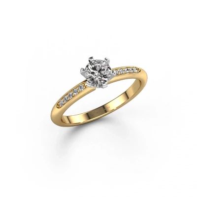Engagement ring Tiffy 2 585 gold diamond 0.40 crt