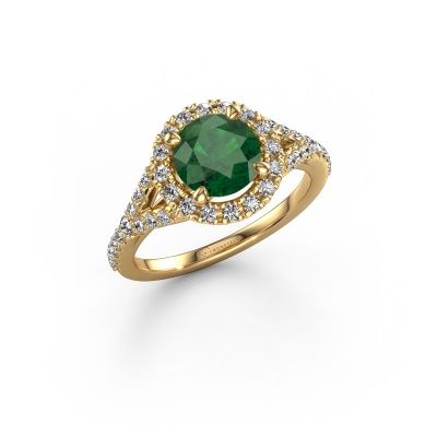 Engagement ring Kimber RND 585 gold emerald 7 mm